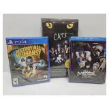 NEW PS4 Game, Blu Ray Full Metal Panic, Cats Movi