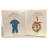 HALLMARK FIREFIGHTER AND LIFESAVER ORNAMENTS