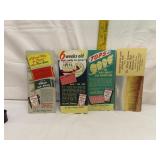 4 Vintage Advertising Ink Blotters (3 = 1940