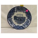 Antique Wedgewood Cow Pattern Flow Blue Dinner