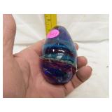 Vintage Art Glass Paperweight 3&1/2" x 2&1/4"