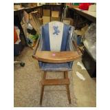 NO SHIPPING - Antique High Chair NEEDS TLC