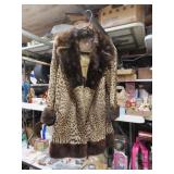 Vintage Genuine Leopard & Mink Ladies Coat