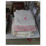 Lot of Vintage Tablecloths - Baby Blanket & more