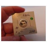 2000 Millinium .999 Liberia American Quarter Horse