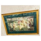 Edwardian Themed Women Children Framed Print