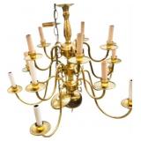 Beautiful 12 light Brass Chandelier