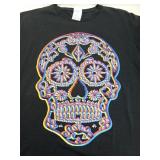 Medium t-shirt black sugar skull Delta (b)