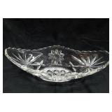 Candy dish oval cut crystal