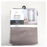 Cotton sheer curtain panel 50 x 63