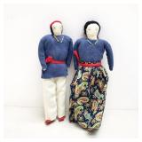 Vintage Mexican dolls fabric couple