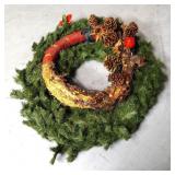 Wreath garland pine cones