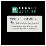 Inspection Dates: Wednesday, July 23rd 3-6 p.m. &