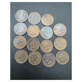 Lot of 15 Indian Head Pennies - clear dates (all p