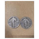 Standing Liberty Quarter lot: 1926 & 1927