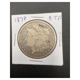 1878 8 tail feathers morgan silver dollar