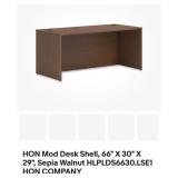 Hon 66"x30"x29" Desk Shell