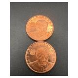 (2) Donald Trump Copper Rounds