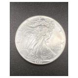 1987 Silver American Eagle, Second Year, Nice Coin