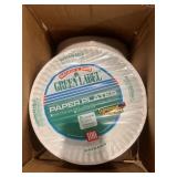 Case of(1200) Green Label 9" White Paper Plates