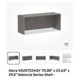 70"x24"x29" Alera Desk Shell, grey