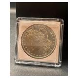 1887-O Morgan Silver Dollar, in acrylic holder