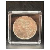 1879 Morgan Silver Dollar, in acrylic holder