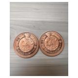 (2) Bullion Daddy Copper Rounds