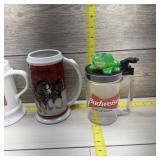 (3) Budweiser & Old Milwaukee Collectible Steins,