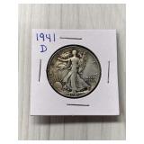 1941-d Silver Walking Liberty Half Dollar