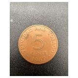 1967 5 Cents Trinidad & Tobago