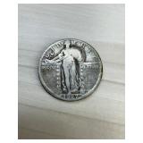 1927-S Standing Liberty Quarter (90% Silver) semi-