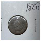 1875 Indian Head Cent Penny