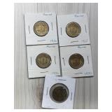 (5) France Foreign Coins