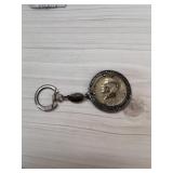 1964 Silver Kennedy Half Dollar Key Chain