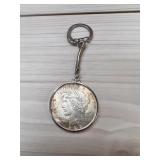 1922 Silver Peace Dollar Keychain