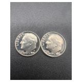 (2) Proof Roosevelt Dimes -1975-s & 1980-s