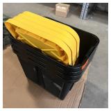 Set Of 4 - 13"x19"x13" Storage Totes W/ Lids