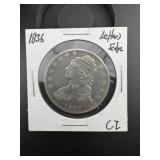 1836 Capped Bust Silver Half Dollar