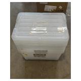 Set Of 6 - Greenmade 27 Gallon Storage Totes W/ Li