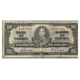 1937 Bank of Canada 10 dollar note, Billet de 10