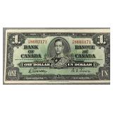 1937 Bank of Canada 1 dollar note, Billets de 1