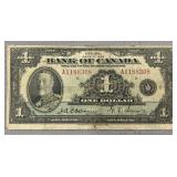 1935 Bank of Canada 1 dollar note, Billet de 1