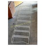 White Wire Rack -18" x 4.5" x 75" (SU)