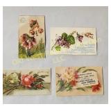 (4) Assorted Trade Cards