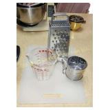 Measuring Cup, Grater, Sifter & Cutting Board