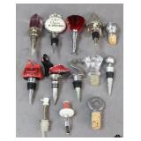 Glass, Metal and Resin Bottle Stoppers / 14 pc