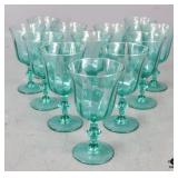 Luminarc Turquoise Glass Stemware / 12 pc