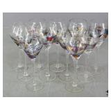 La Fleur Milano Wine Glasses / 11 pc