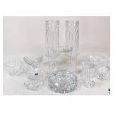 Crystal & Glass Bowls, Vases + / 14 pc